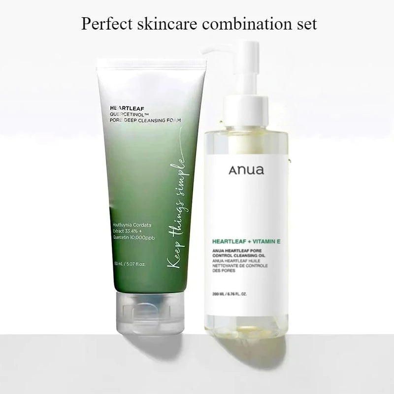 ANUA Vitamin E Cleansing Oil und Heartleaf Pore Deep Cleansing Foam