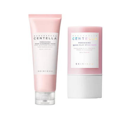 SKIN1004 Madagascar Centella Poremizing Duo – Clay Stick & Deep Cleansing Foam