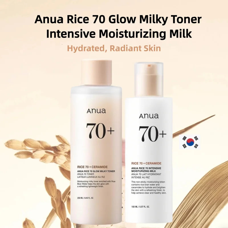 ANUA Rice 70 Glow Milky 3-Step Set – Reinigung, Toner & Lotion