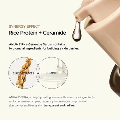 ANUA Rice 7 Ceramide Hydrating Barrier Serum