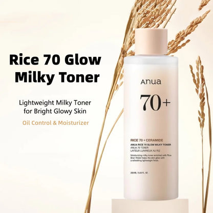 ANUA Rice 70 Glow Milky 3-Step Set – Reinigung, Toner & Lotion