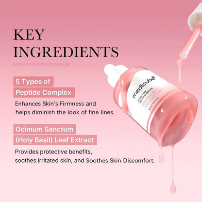 Medicube Salmon DNA PDRN Pink Peptide Serum,Smooth&Fast-Absorbing,Refreshing&Non-Sticky,Moisturizing Feel,K-Beauty,Korean Makeup